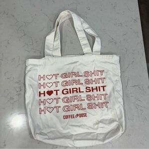Coffee Dose hot girl shit tote bag
